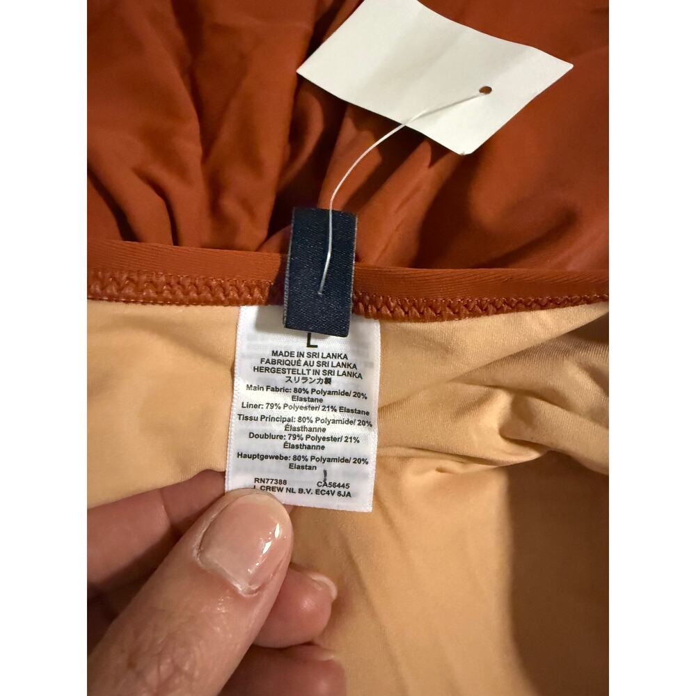 J.Crew Factory Women Swimsuit Swimwear One Piece Large Rust Brown - Picture 9 of 11